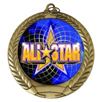 2-3/4" Allstar Holographic Mylar Medal MM292-FCL-402