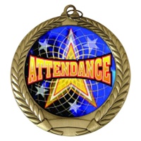 2-3/4" Attendance Holographic Mylar Medal MM292-FCL-406