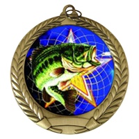 2-3/4" Fishing Holographic Mylar Medal (MM292-FCL-470)