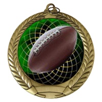 2-3/4" Football Holographic Mylar Medal MM292-FCL-475