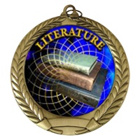2-3/4" Literature Holographic Mylar Medal MM292-FCL-506