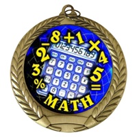 2-3/4" Math Holographic Mylar Medal MM292-FCL-510