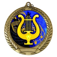 2-3/4" Music Holographic Mylar Medal MM292-FCL-516