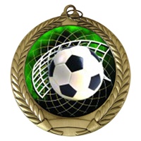 2-3/4" Soccer Holographic Mylar Medal MM292-FCL-542
