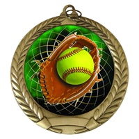 2-3/4" Softball Holographic Mylar Medal MM292-FCL-546