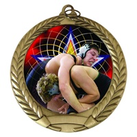2-3/4" Wrestling Holographic Mylar Medal MM292-FCL-577