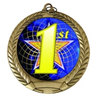 2-3/4" 1st Place Holographic Mylar Medal MM292-FCL-581