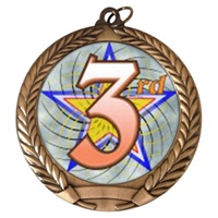 2-3/4" 3rd Place Holographic Mylar Medal MM292-FCL-583