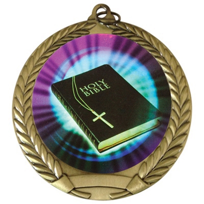 2-3/4" Holy Bible Medal