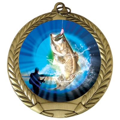 2-3/4" Bass Fishing Medal