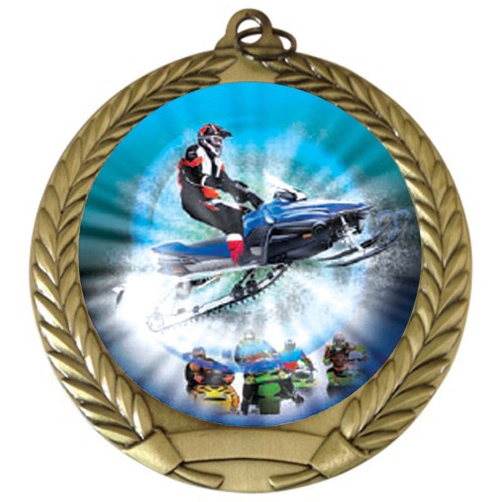 2-3/4" Snow Mobile Medal