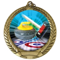 2-3/4" Curling Medal