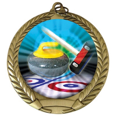 2-3/4" Curling Medal