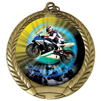 2-3/4" Motorcycle Racing Medal