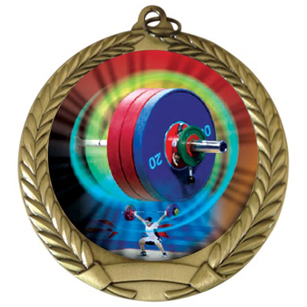 2-3/4" Weight Lifting Medal