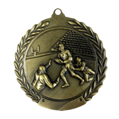 2-3/4" Football Medal MS106
