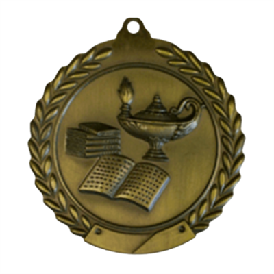 2-3/4" Lamp of Knowledge Medal MS112