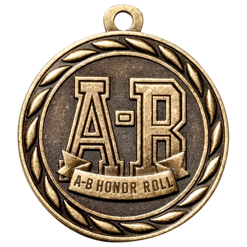 2" Scholastic A-B Honor Roll Medal MS312