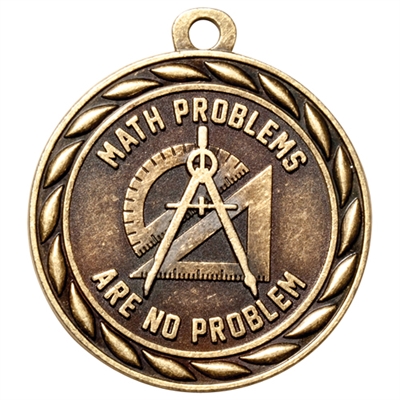 2" Scholastic Math Problems Are No Problem Medal MS315