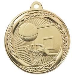 2" Bright Economy Basketball Medal (MS403)