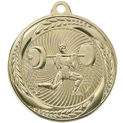 2" Bright Economy Male Weightlifting Medal (MS421)