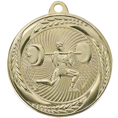 2" Bright Economy Male Weightlifting Medal (MS421)