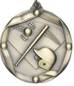 2-1/4" Baseball Medal MS602