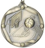 2-1/4" Basketball Medal MS603