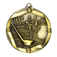 2-1/4" Golf Medal MS607