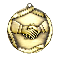 2-1/4" Handshake Medal MS658