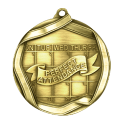 2-1/4" Perfect Attendance Medal MS660