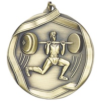 2-1/4" Male Weight Lifter Medal MS664