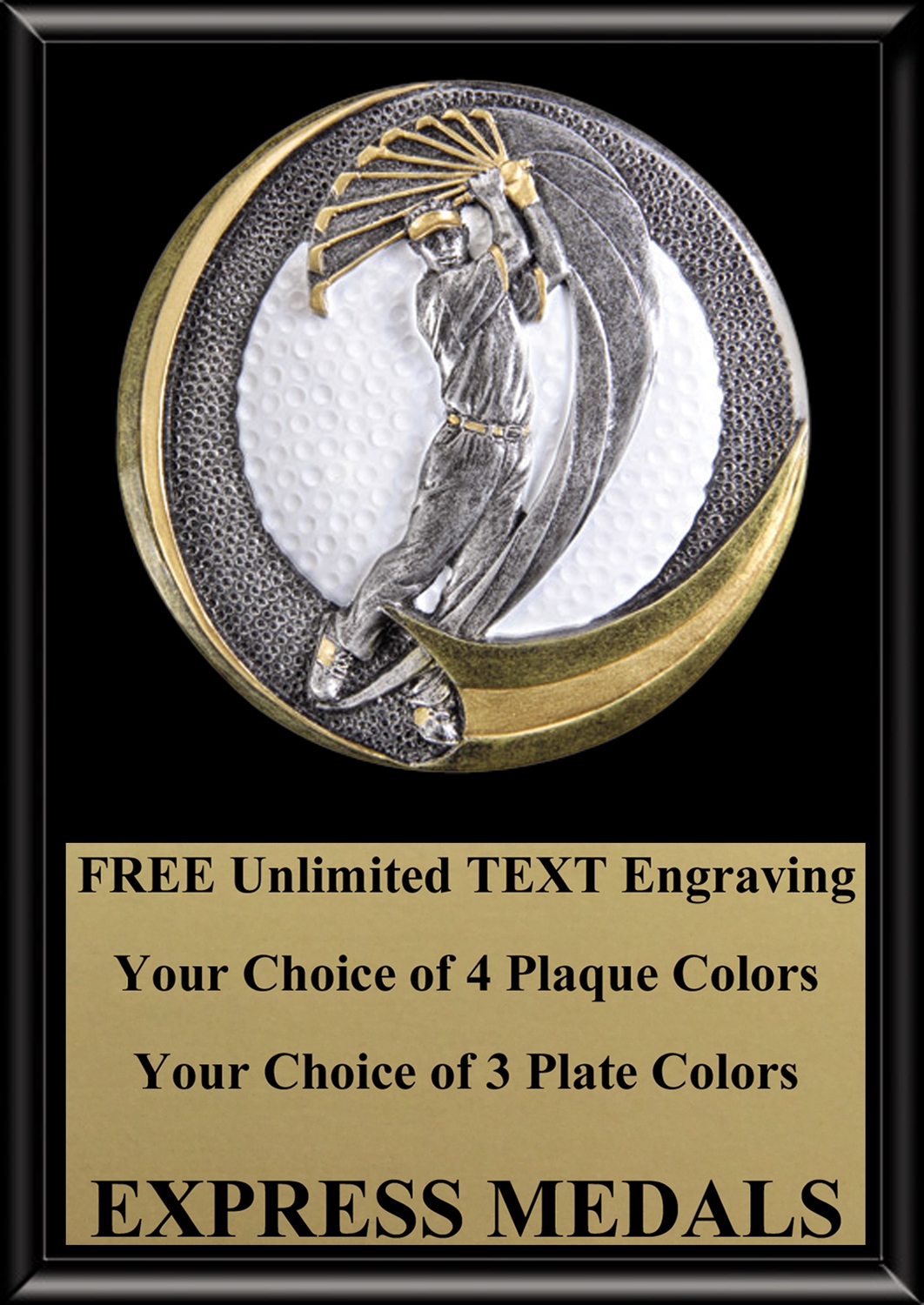 Motion Extreme Male Golf Plaque 4x6 & 5x7 MX103-VL