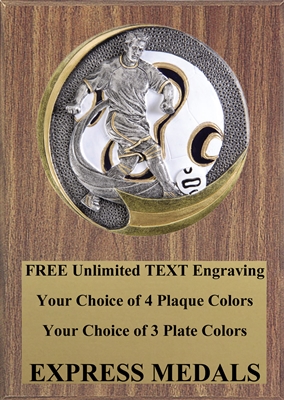 Motion Extreme Male Soccer Plaque 4x6 & 5x7 MX106-VL