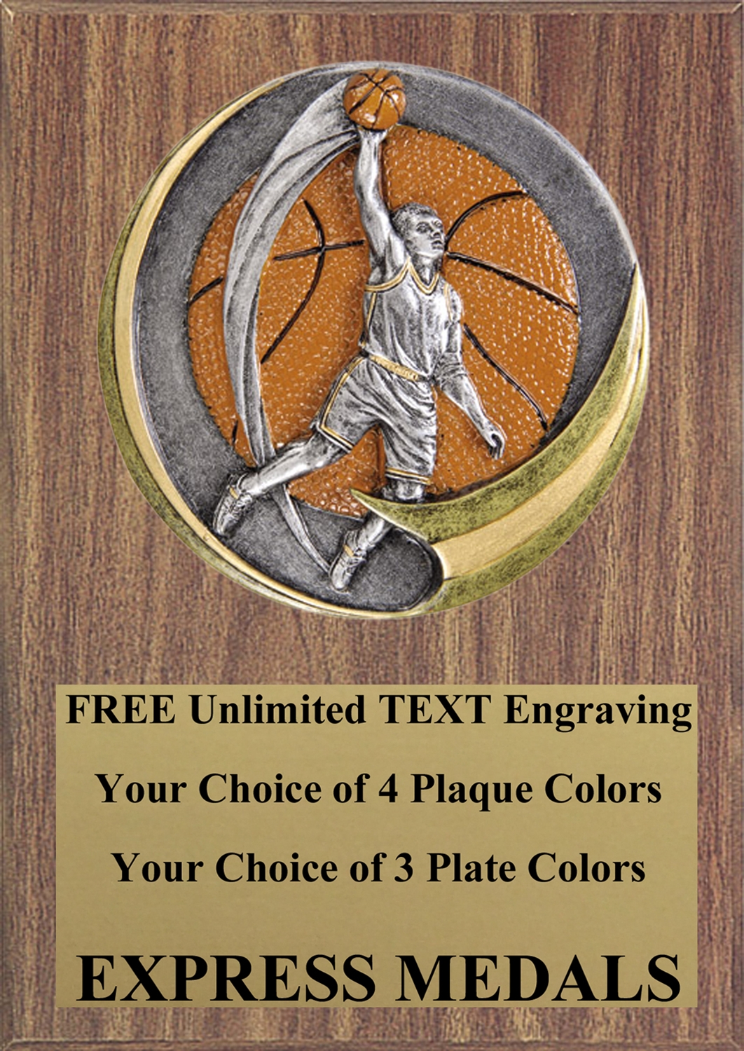 Motion Extreme Male Basketball Plaque 4x6 & 5x7 MX107-VL