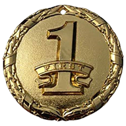 2" Shiny Wreath 1st Place Medal NS01