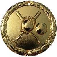 2" Shiny Wreath Baseball Medals NS05