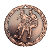 2" Shiny Wreath Soccer Medal NS10