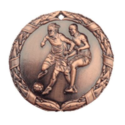 2" Shiny Wreath Soccer Medal NS10