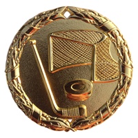 2" Shiny Wreath Hockey Medal NS12