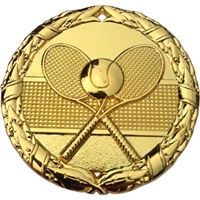 2" Shiny Wreath Tennis Medal NS19
