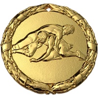 2" Shiny Wreath Wrestling Medal NS23