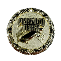 2" Shiny Wreath Pinewood Derby Medal NS24