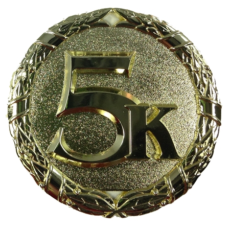 2" Shiny Wreath 5K Medal NS5K