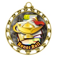 2-1/2" Superstar Color Insert Honor Roll Medal O34A-FCL-420