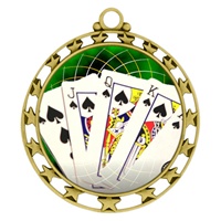 2-1/2" Superstar Color Insert Poker Medal O34A-FCL-432