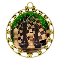 2-1/2" Superstar Color Insert Chess Medal O34A-FCL-440