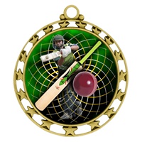 2-1/2" Superstar Color Insert Cricket Medal O34A-FCL-444