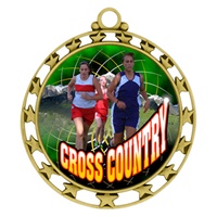 2-1/2" Superstar Color Insert Female X-Country Medal O34A-FCL-445