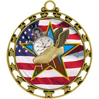 2-1/2" Superstar Flag Track Medal O34A-FCL-732